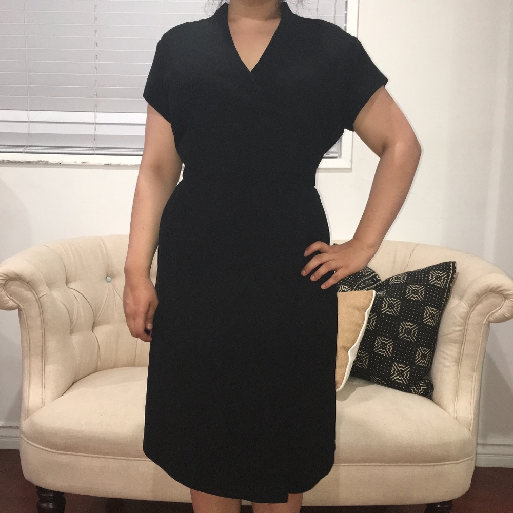 Amanda Smith Black Sheath Pencil Dress